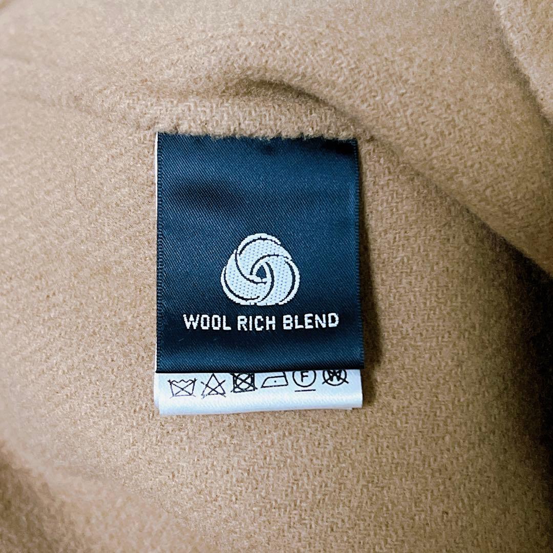 ウールダブルクロスリバーショートジャケット キャメル S アニュアンス