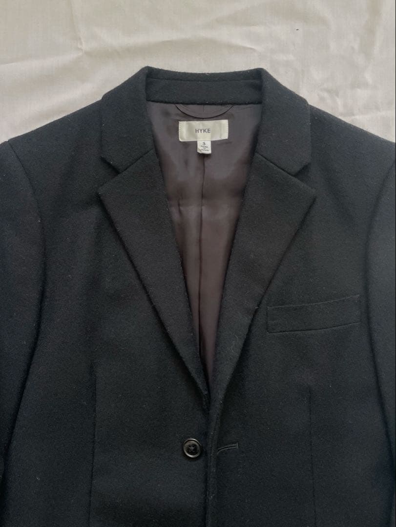定価80,000円HYKE ブラック チェスターコート サイズ3