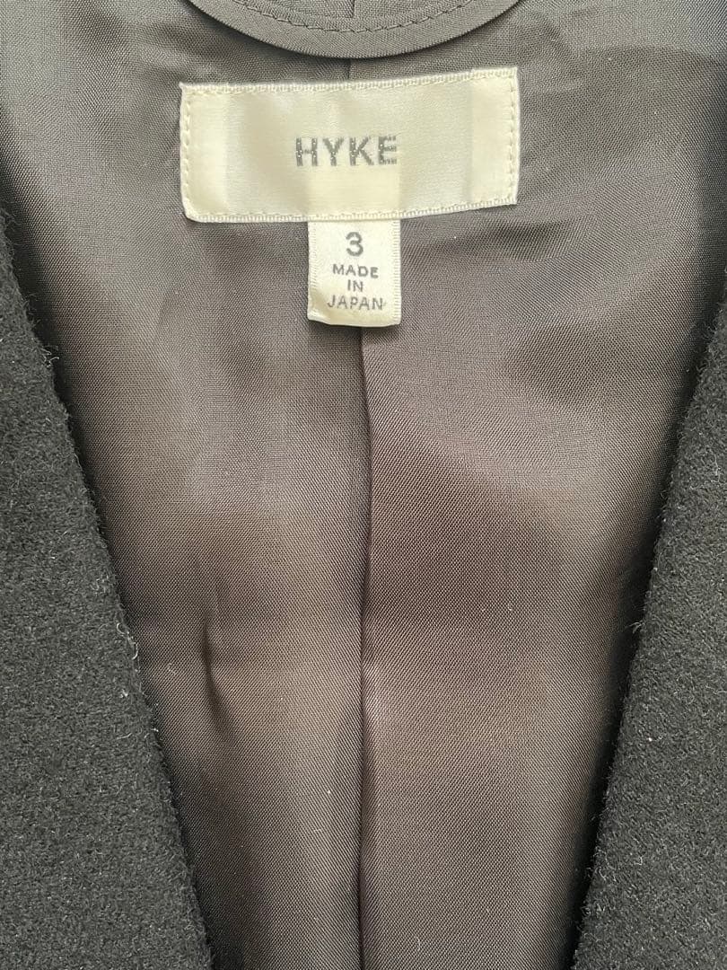 定価80,000円HYKE ブラック チェスターコート サイズ3