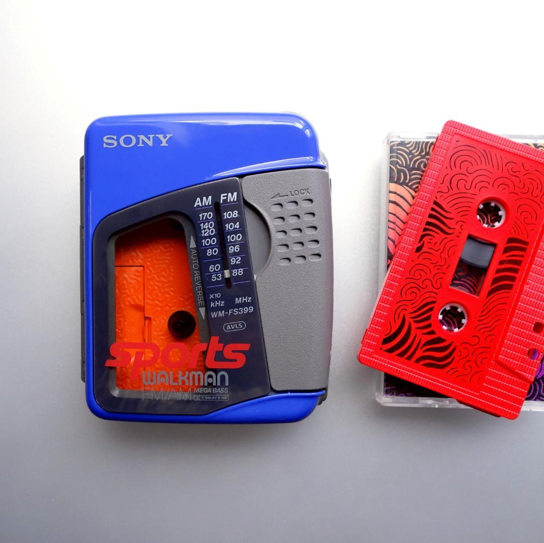 【動作整備品】希少 WM-FS399 ソニー スポーツ ウォークマン ラジオ付