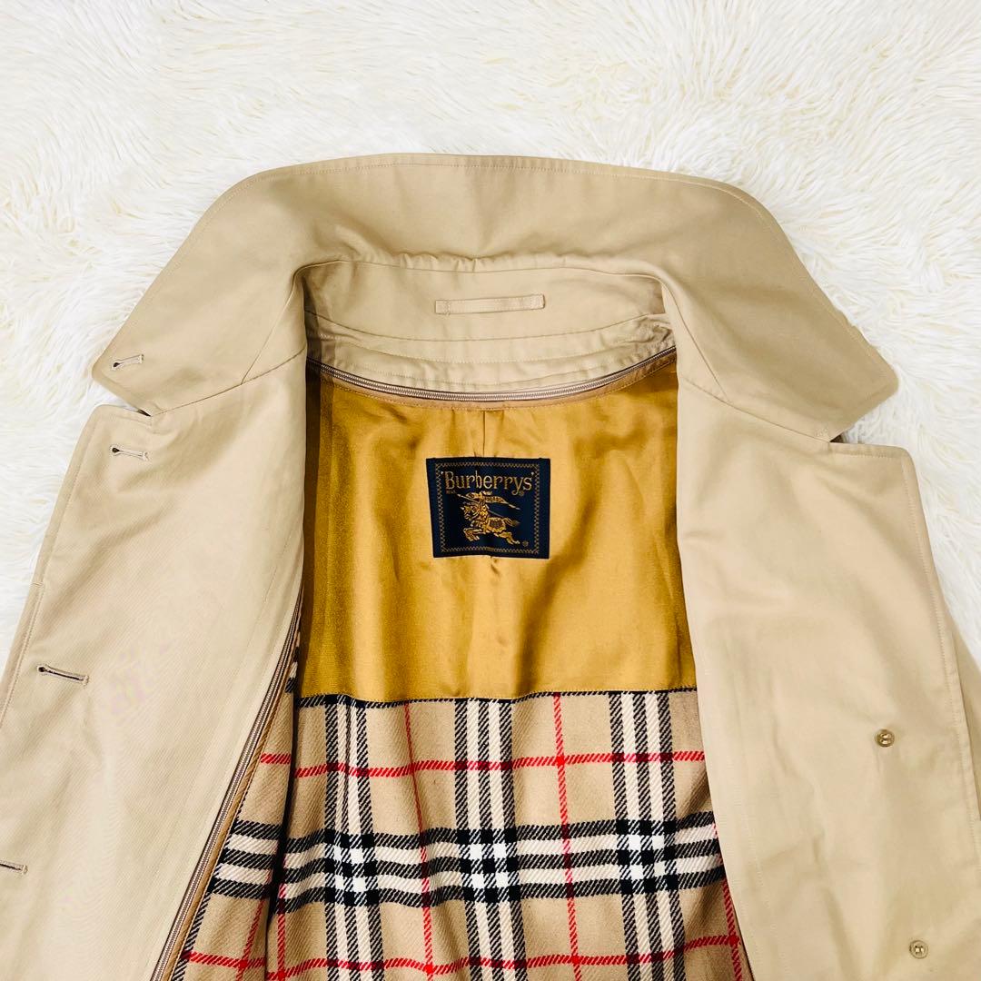 Burberry ステンカラーコート ノバチェックライナー付き ベージュ 15号