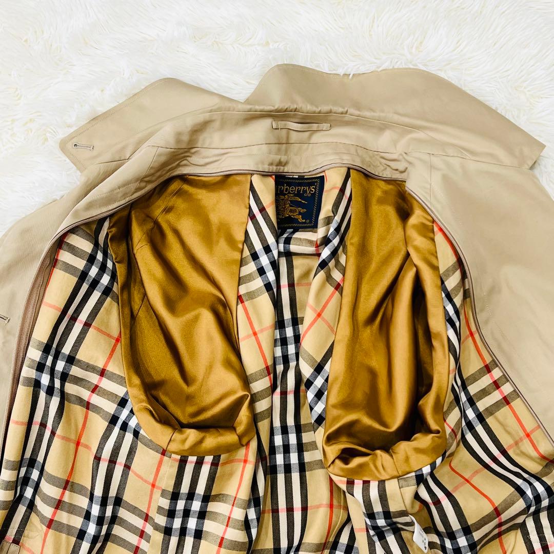 Burberry ステンカラーコート ノバチェックライナー付き ベージュ 15号