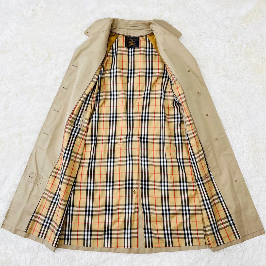 Burberry ステンカラーコート ノバチェックライナー付き ベージュ 15号