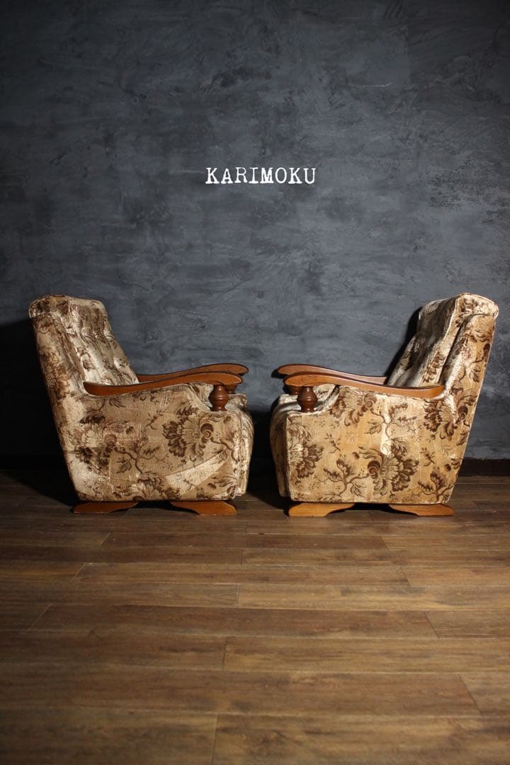 首都圏送無料〜カリモク　ヴィンテージ　3人掛け＋1人掛け×2 全クリーニング済み