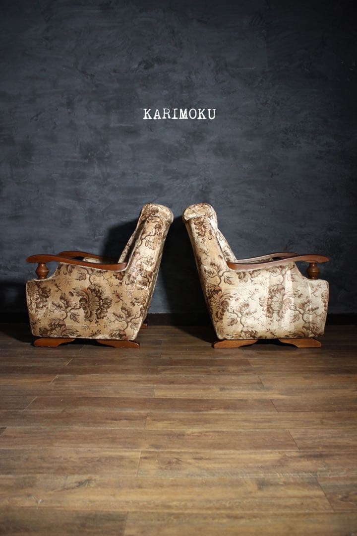 首都圏送無料〜カリモク　ヴィンテージ　3人掛け＋1人掛け×2 全クリーニング済み