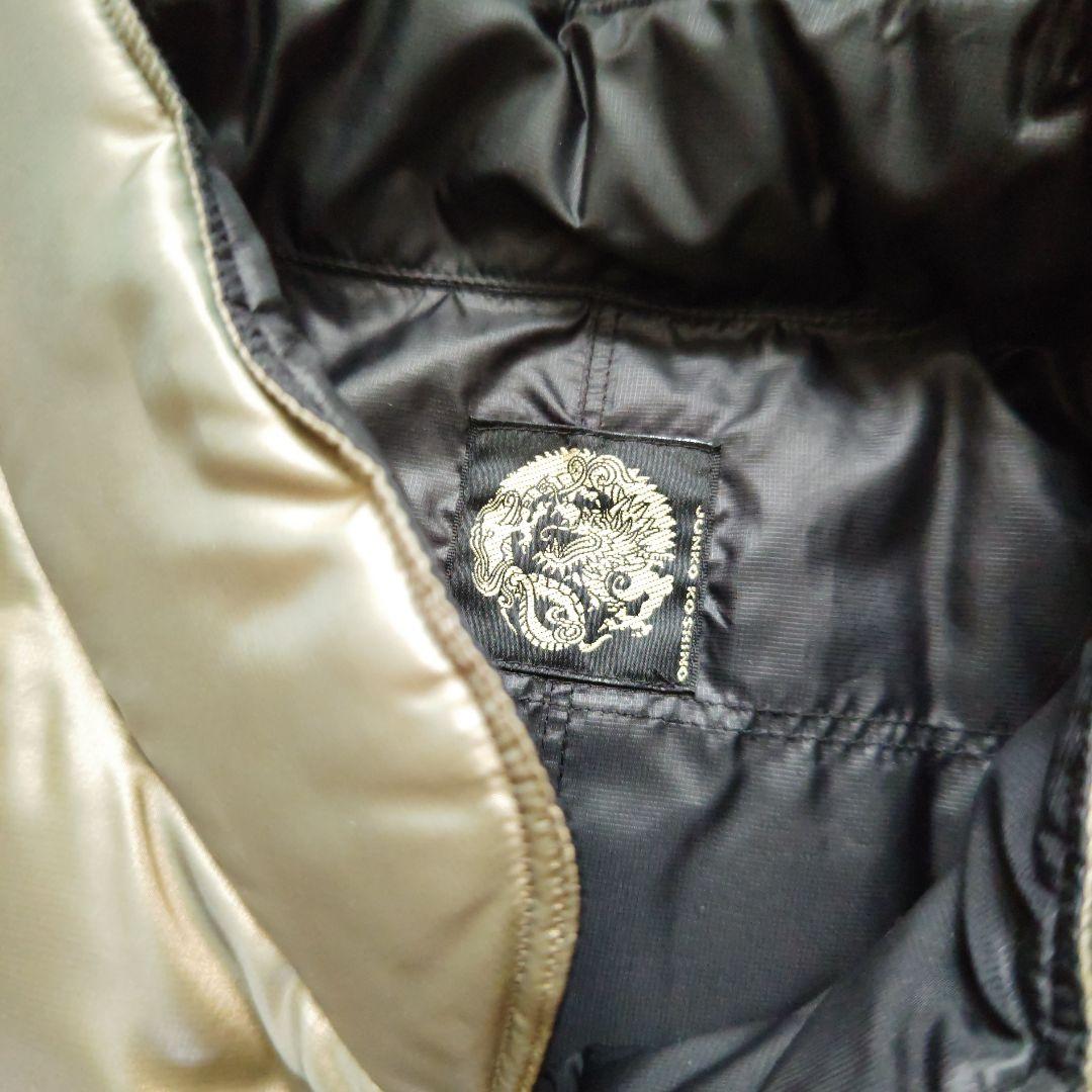 コシノジュンコ　ダウン　コート　リバーシブル　Mサイズ　ゴールド×黒