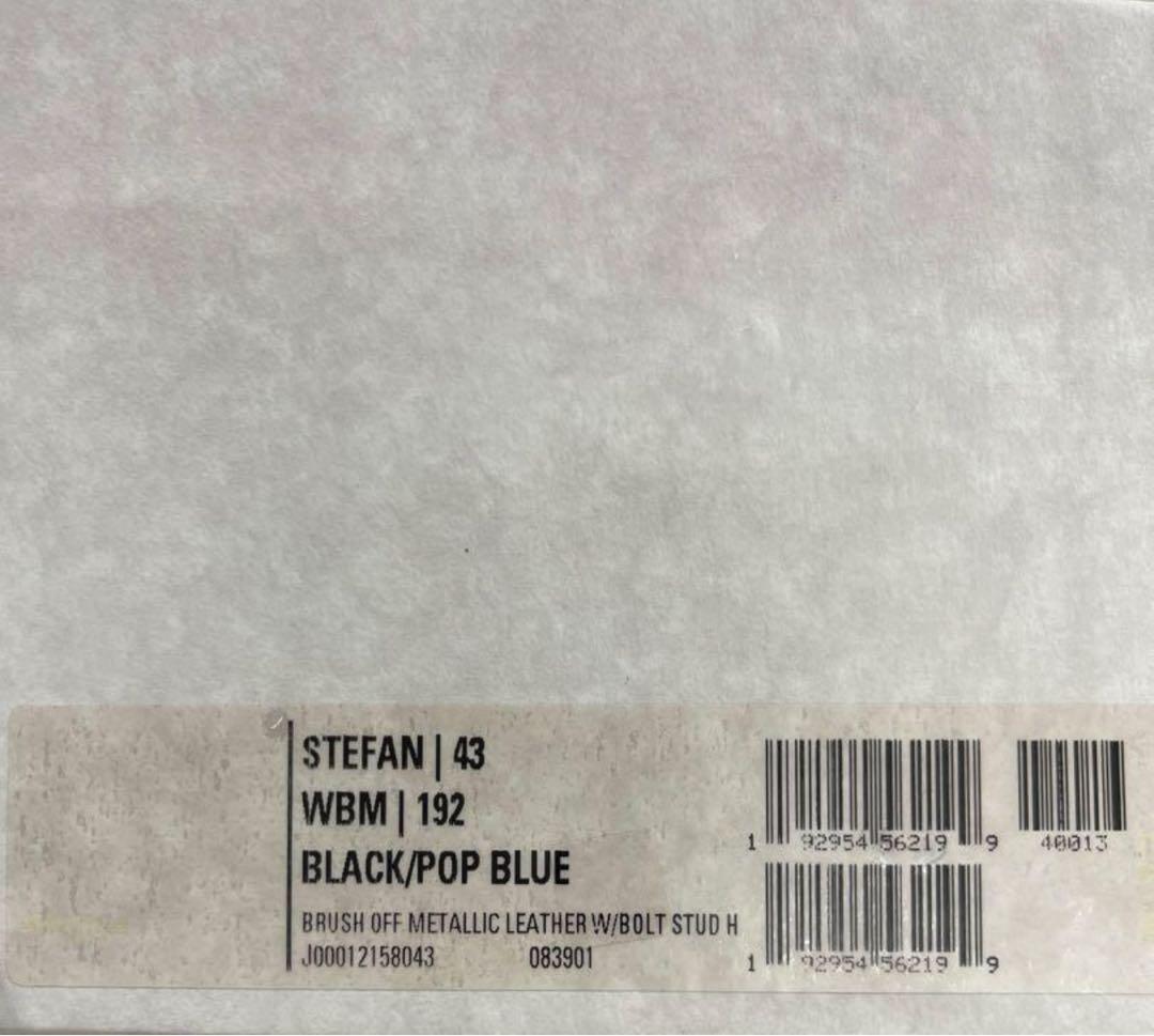 ジミーチュウ STEFAN ブラック/ポップブルー 43（期間限定特価）18日迄