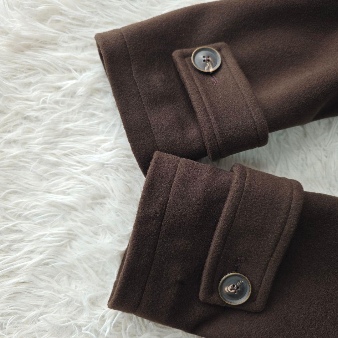 【美品/50】ボッテガマルティネーゼ バルカラーコート カシミヤ混 ブラウン系