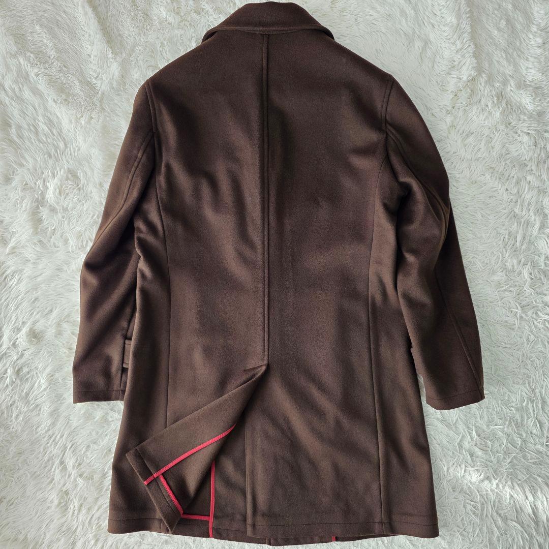【美品/50】ボッテガマルティネーゼ バルカラーコート カシミヤ混 ブラウン系
