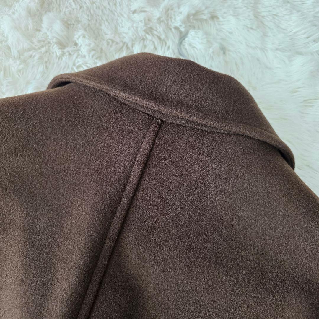 【美品/50】ボッテガマルティネーゼ バルカラーコート カシミヤ混 ブラウン系