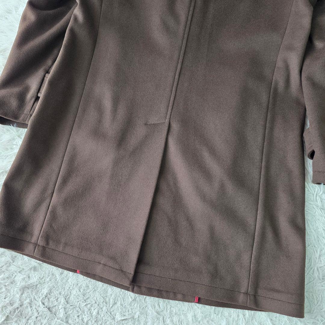 【美品/50】ボッテガマルティネーゼ バルカラーコート カシミヤ混 ブラウン系