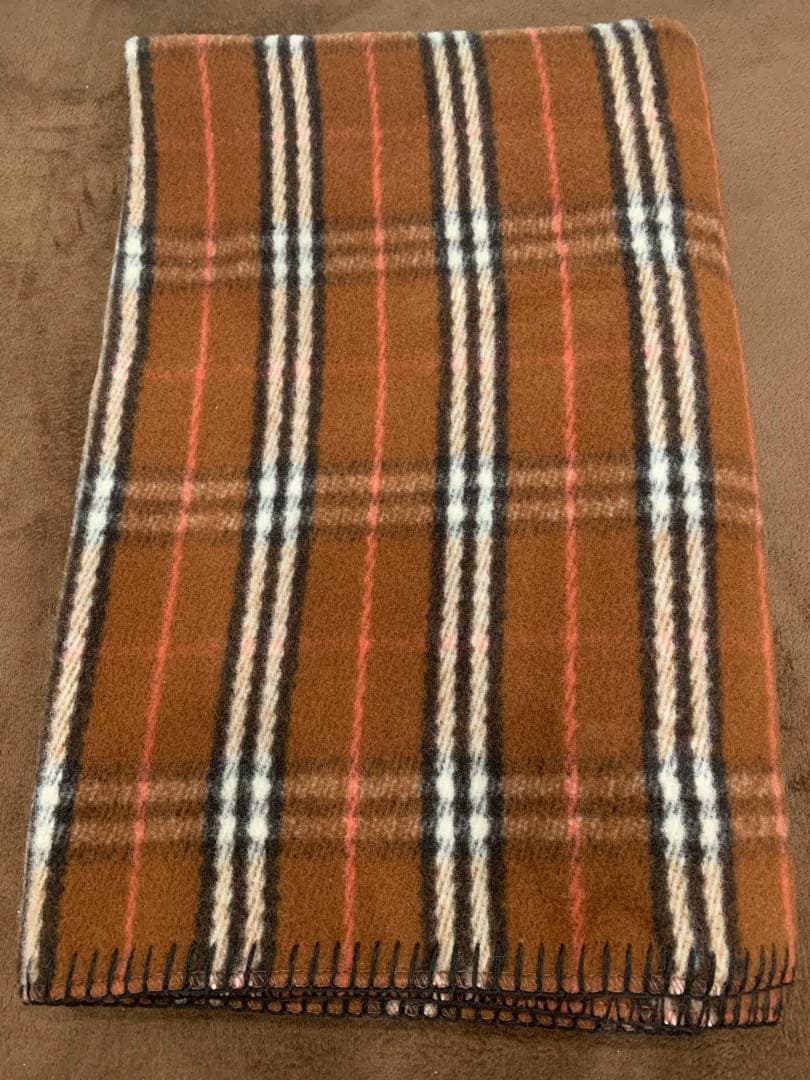 【美品】 BURBERRY ウール ブランケット ハーフケット ノバチェック