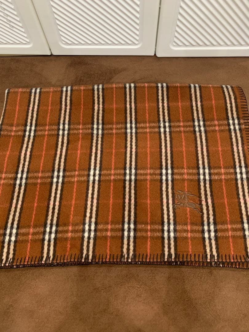 【美品】 BURBERRY ウール ブランケット ハーフケット ノバチェック