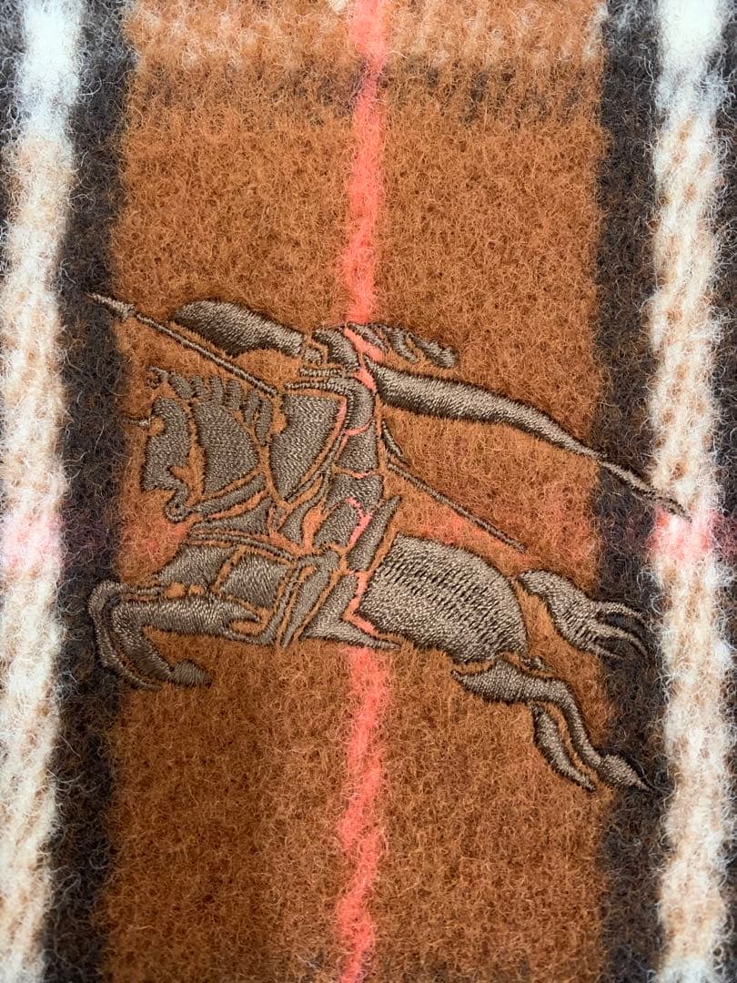 【美品】 BURBERRY ウール ブランケット ハーフケット ノバチェック