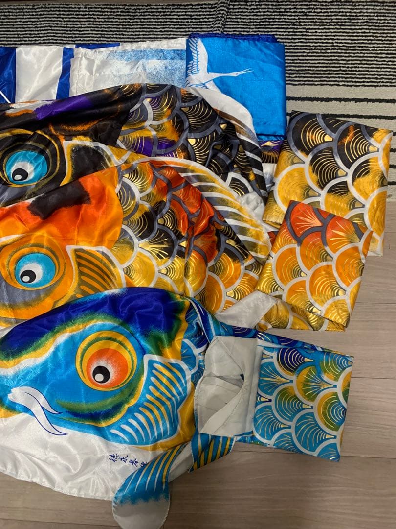 鯉のぼり　徳永　京錦　使用品　3Mセット　こいのぼり