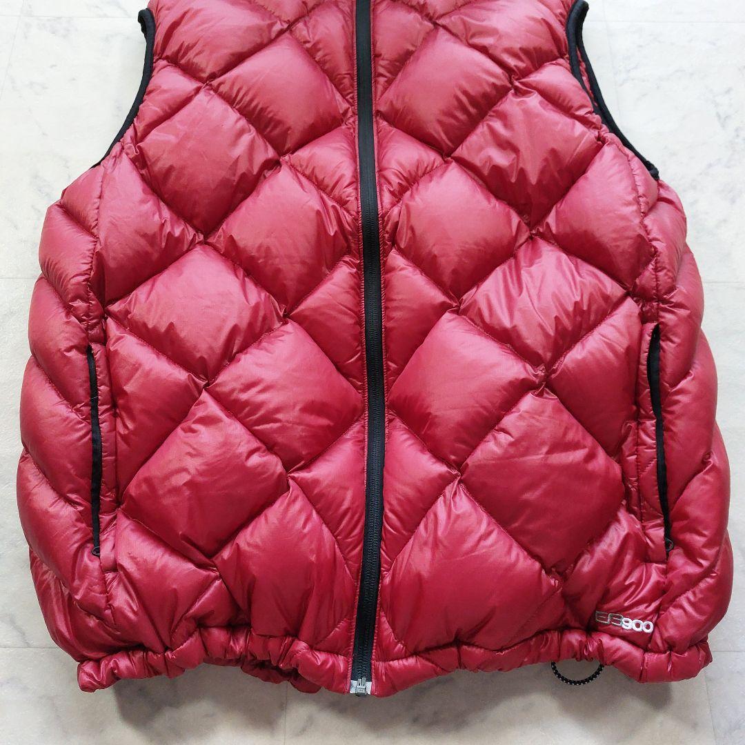 未使用級 高級グースダウン エディーバウアー ダウンベスト XL 赤