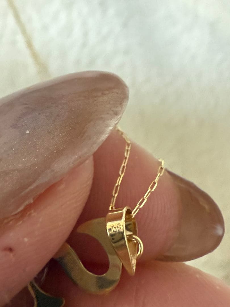 k18 S イニシャル ネックレス