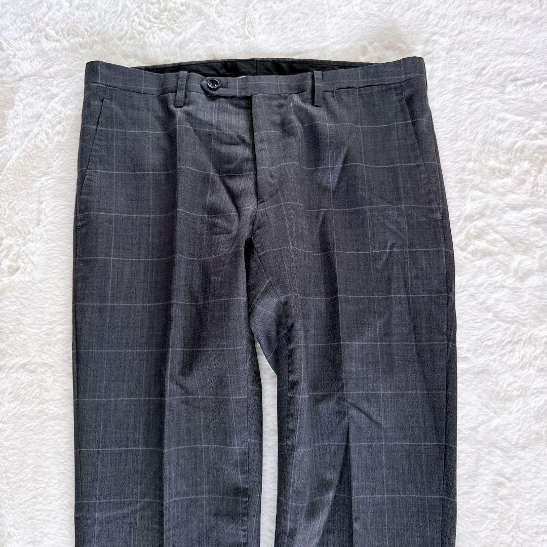 【スーツセレクト】スーツ 3ピース グレー ウィンドーペン Y6サイズ