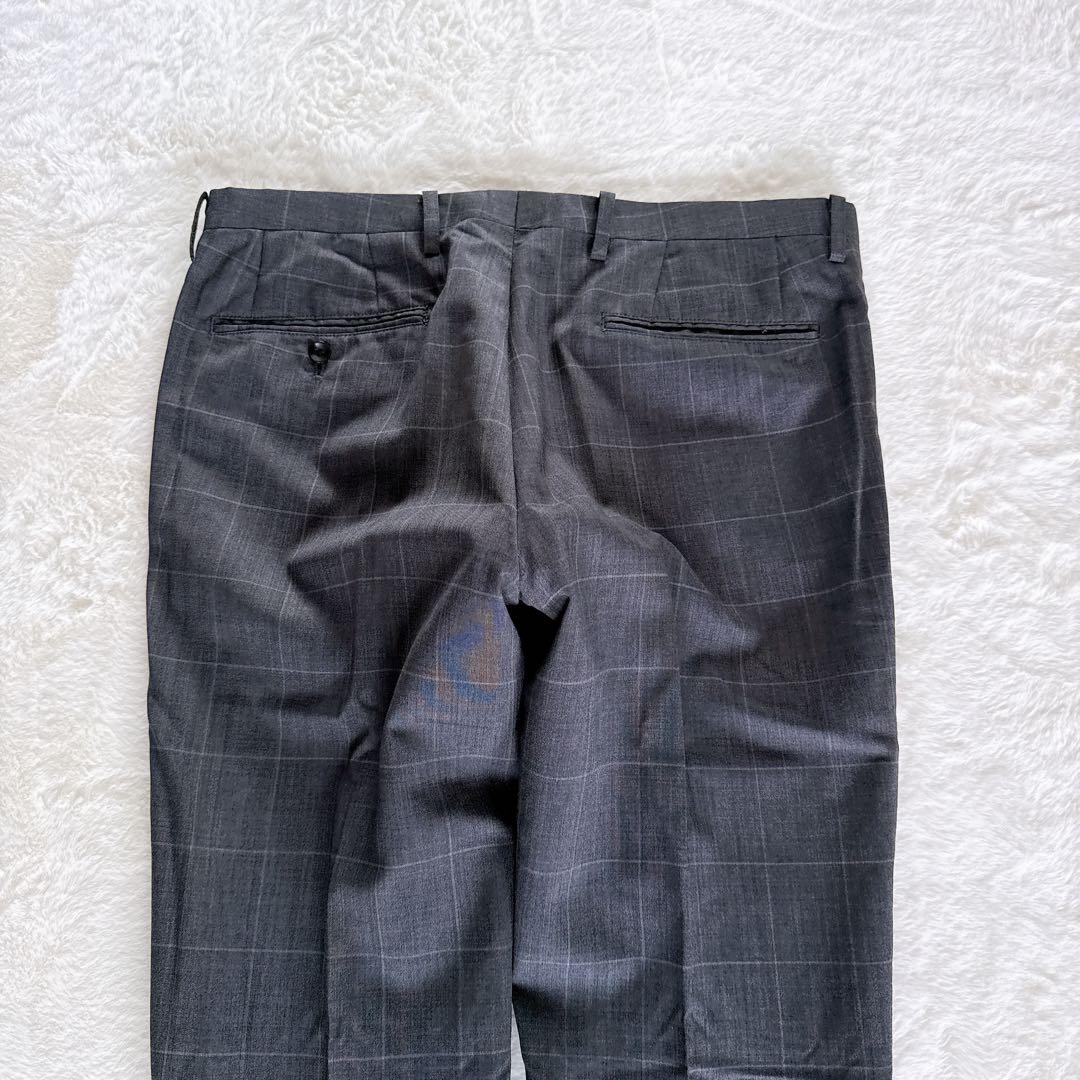 【スーツセレクト】スーツ 3ピース グレー ウィンドーペン Y6サイズ