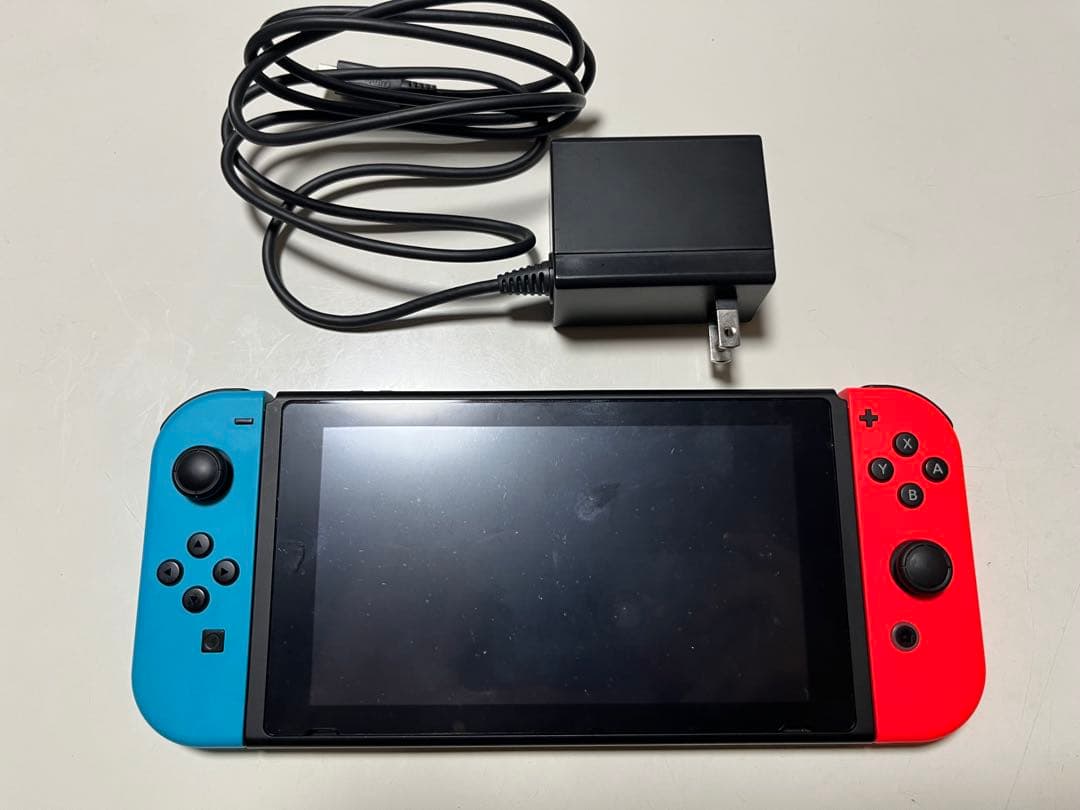 初代Nintendo Switch 本体 青/赤 付属品完備　他社ケース付き