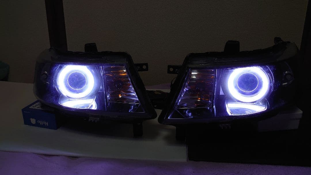 MH23S スティングレー ワンオフヘッドライト イカリング デビルアイ