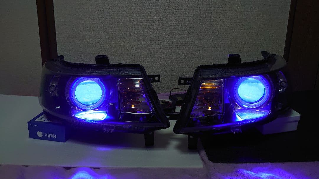 MH23S スティングレー ワンオフヘッドライト イカリング デビルアイ