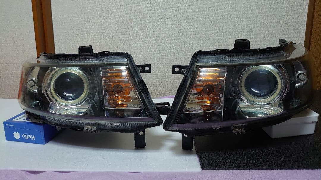 MH23S スティングレー ワンオフヘッドライト イカリング デビルアイ