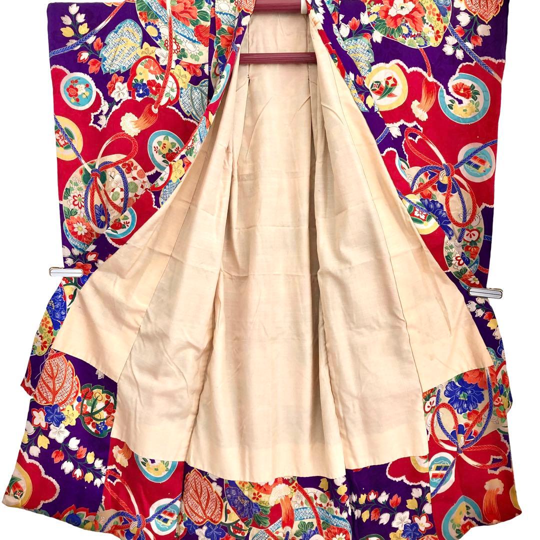 アンティーク3歳 女の子 子供着物 七五三 アンティーク着物 NO63