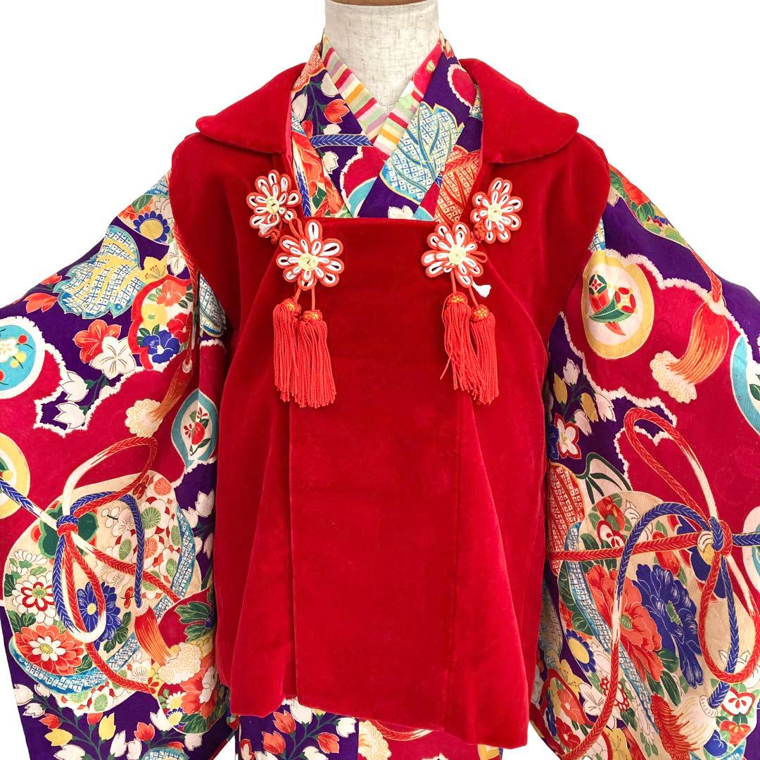 アンティーク3歳 女の子 子供着物 七五三 アンティーク着物 NO63