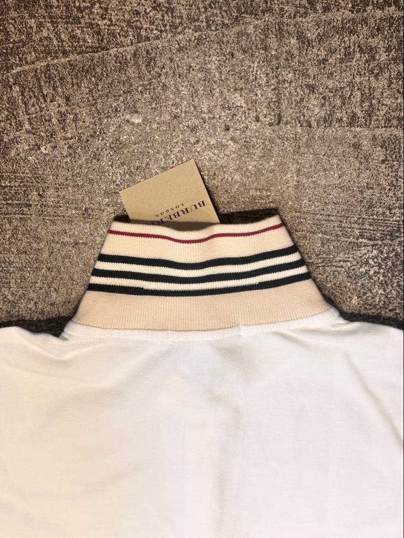 新品 バーバリー ロンドン ポロシャツ 白ポロシャツ トップス M