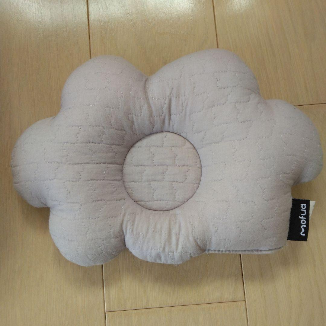 最終価格美品グレー　ラブツリークッション　イブルコットンベビー枕向き癖修正枕雲形
