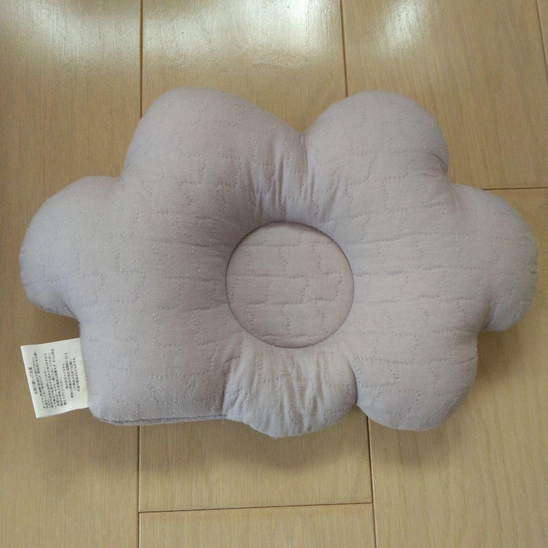 最終価格美品グレー　ラブツリークッション　イブルコットンベビー枕向き癖修正枕雲形