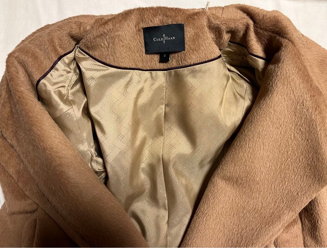 コールハーン　未使用　キャメル　アルパカコート　サイズ2