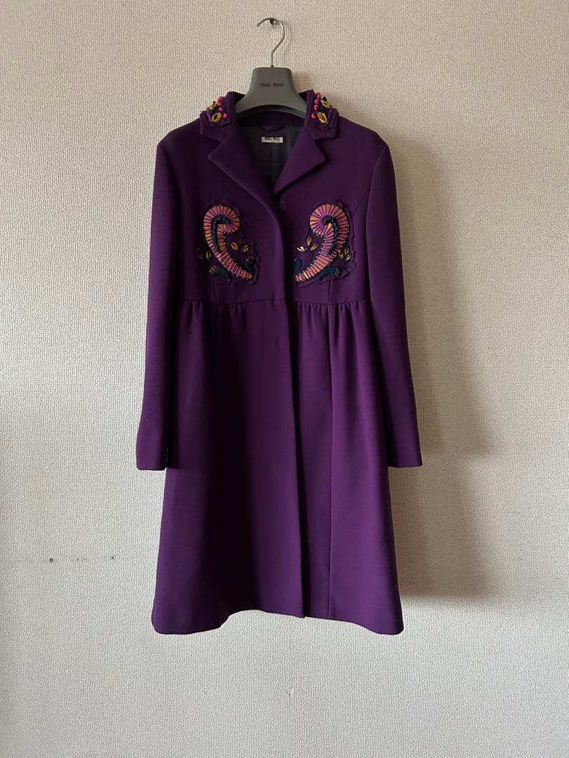 MIUMIU コートパープル