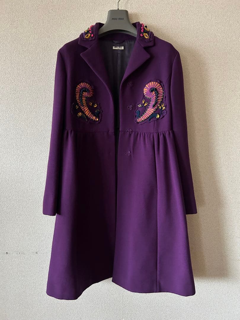 MIUMIU コートパープル