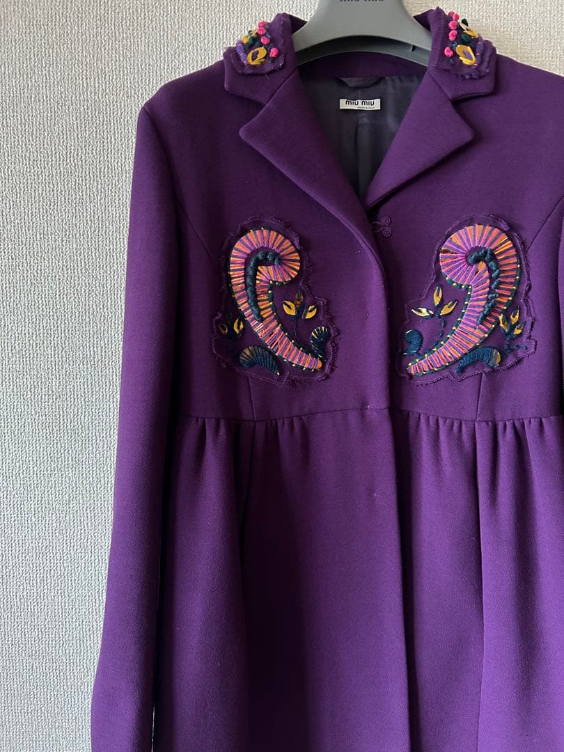 MIUMIU コートパープル