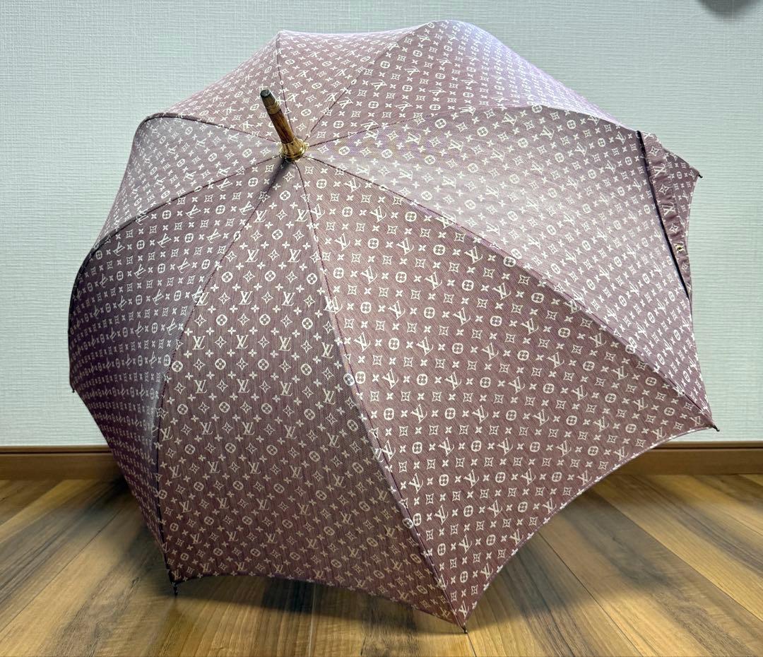 LOUISVUITTON ルイヴィトン モノグラム ピンクベージュ長傘