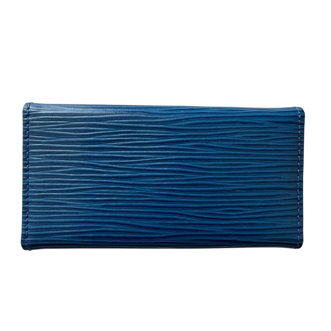 ルイヴィトン　ミュルティクレ4　エピ　 キーケース　4連　青　新品に近い