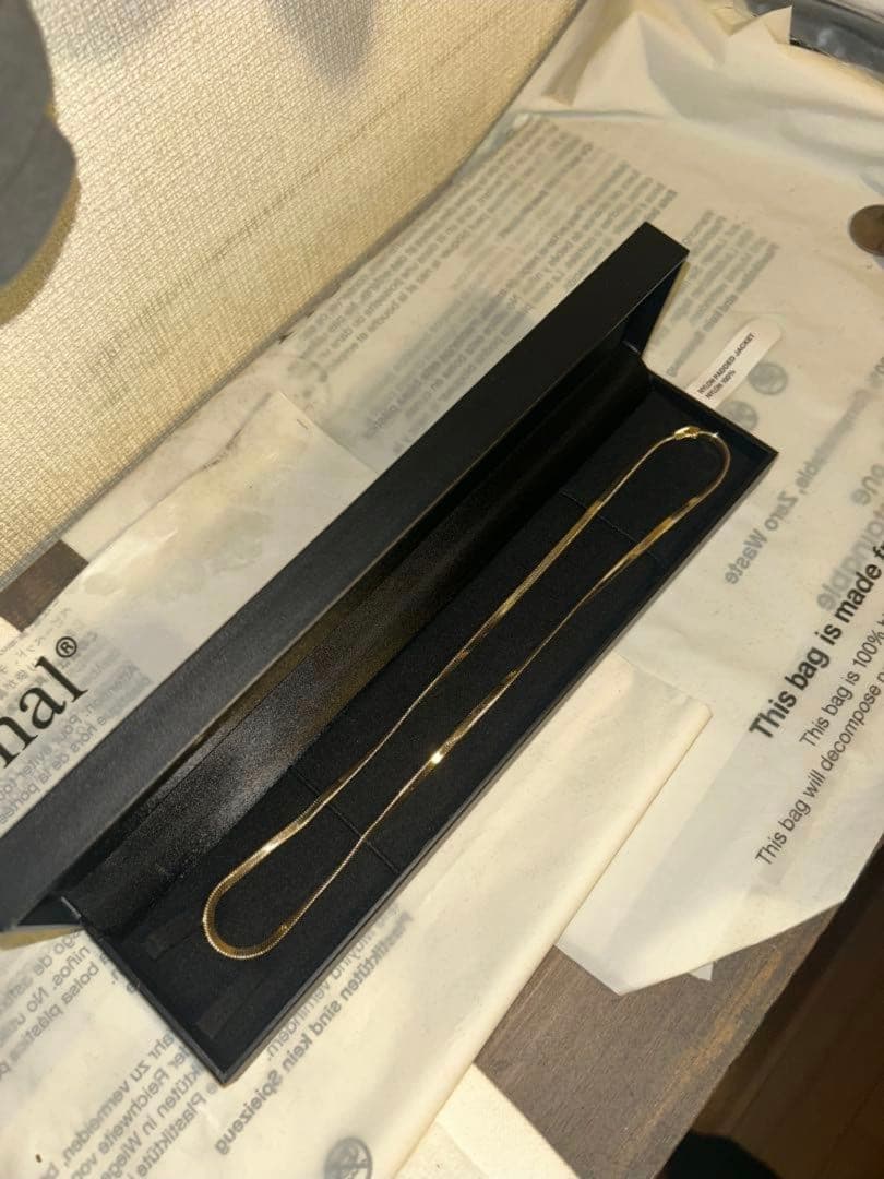 ローズ様K18 スネークチェーン 45cm 幅3.5mm