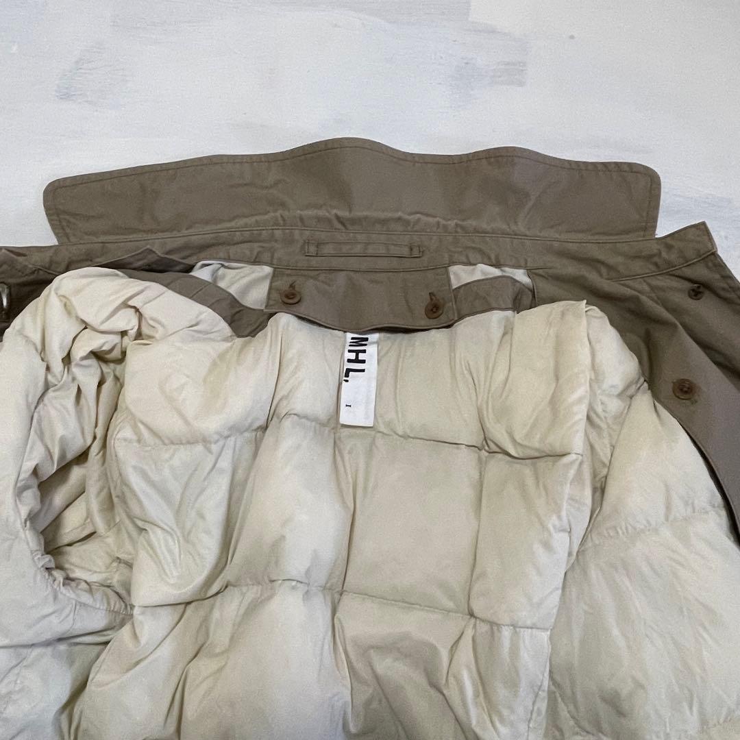 MHL. 現行タグ ステンカラーコート ダウンライナー 2way ベージュ M