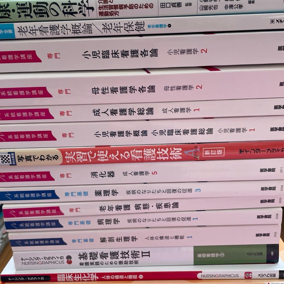 【新品未使用、他新品未使用に近い】看護学参考書セット 看護学校 教科書