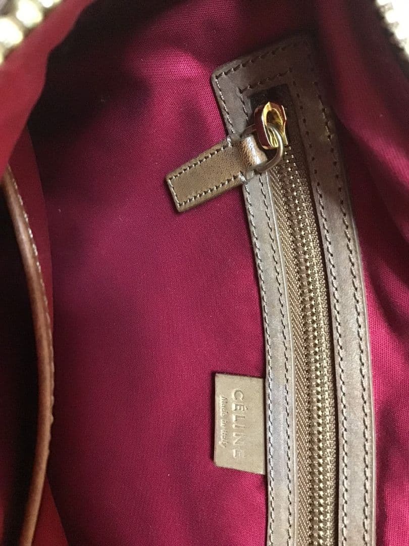 セリーヌのマカダム柄（トリオンフ）総柄　ワンショルダーバッグ　ヴィンテージ