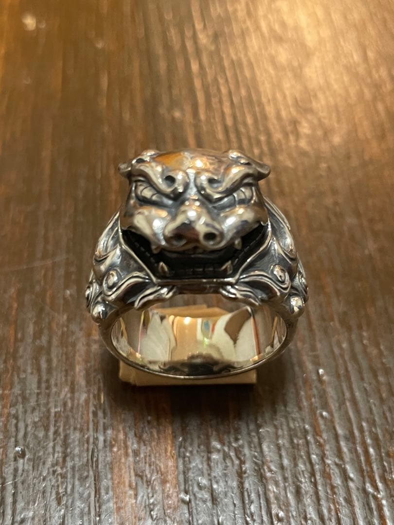 かすう工房　獅子リング　おおよそ25号