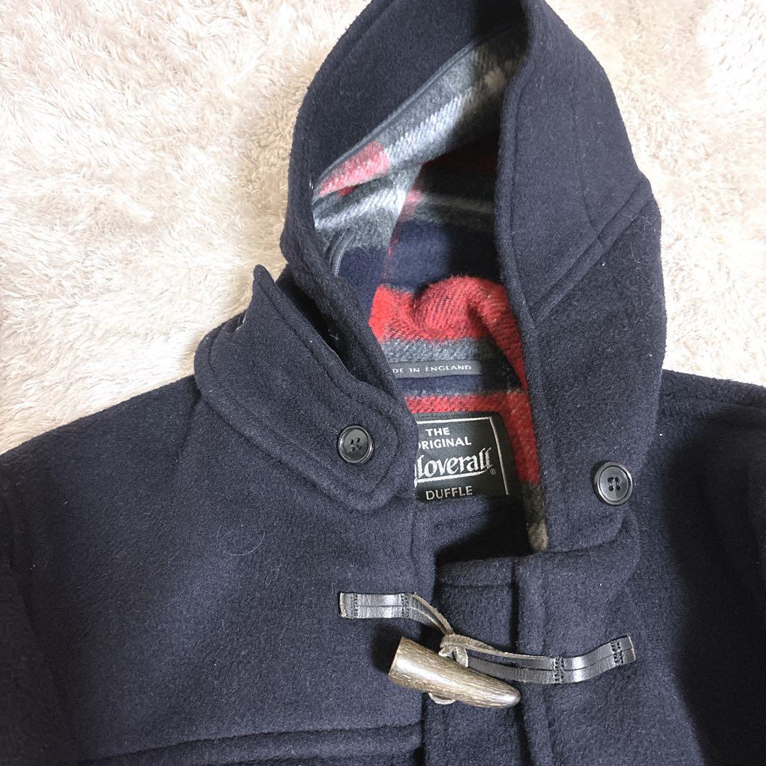 英国製Gloverall グローバーオール　 L ダッフルロングコート ネイビー