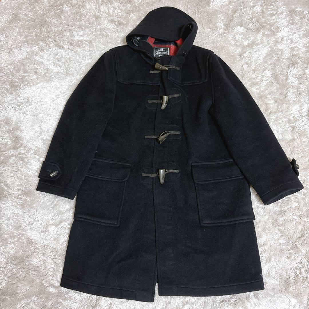 英国製Gloverall グローバーオール　 L ダッフルロングコート ネイビー