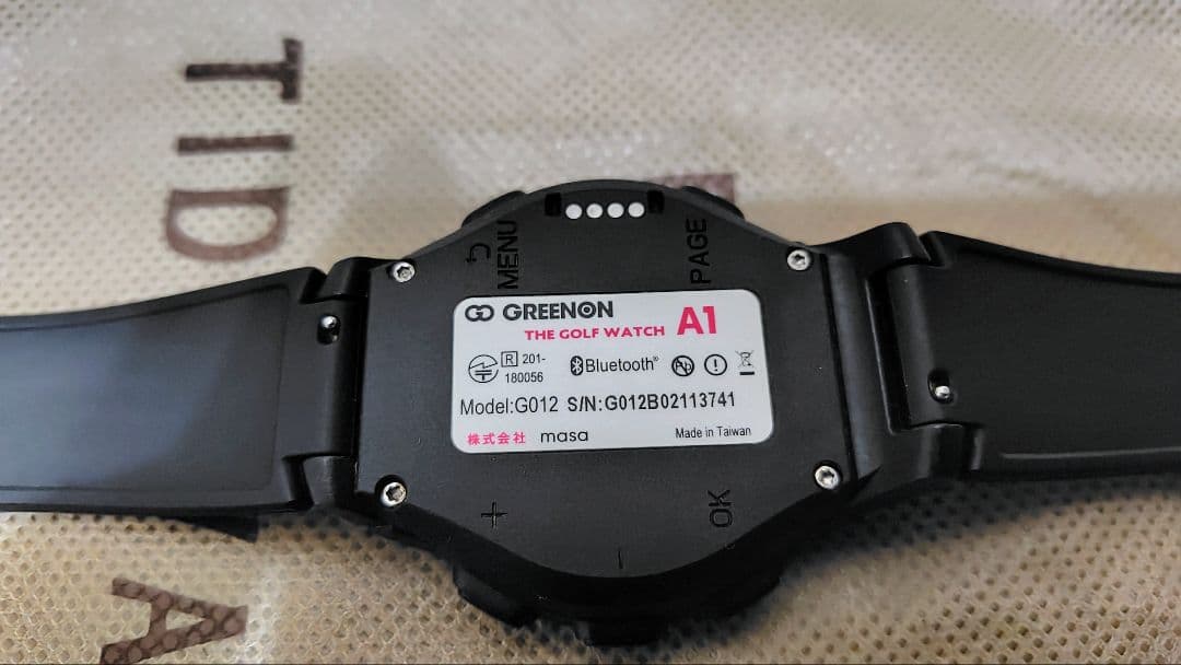 GREENON A1 ブラック ゴルフウォッチGPS 保護フィルム付