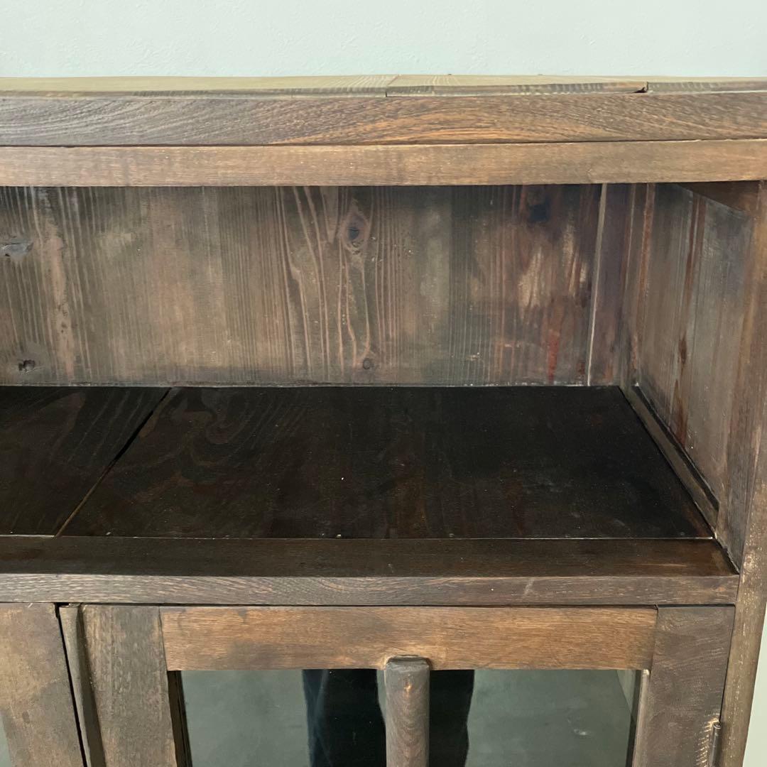 レトロ　アンティーク　古道具　古家具　本棚　食器棚　ガラス棚　キャビネット