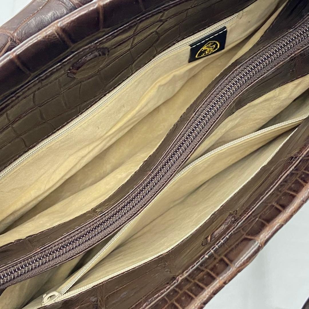 定価50万 JRA認定 マットクロコ ボストンバッグ 2way クロコダイル