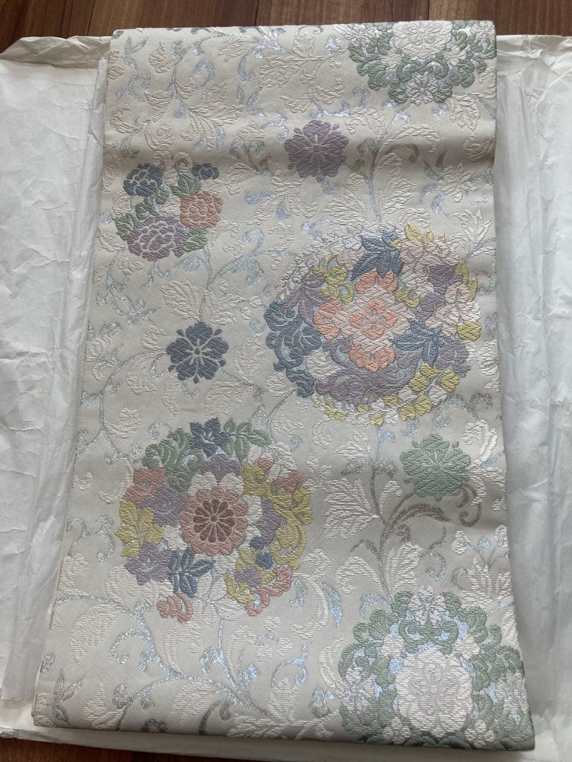 【超美品】【激安】【早い者勝ち】礼装用　花柄刺繍 袋帯 多色
