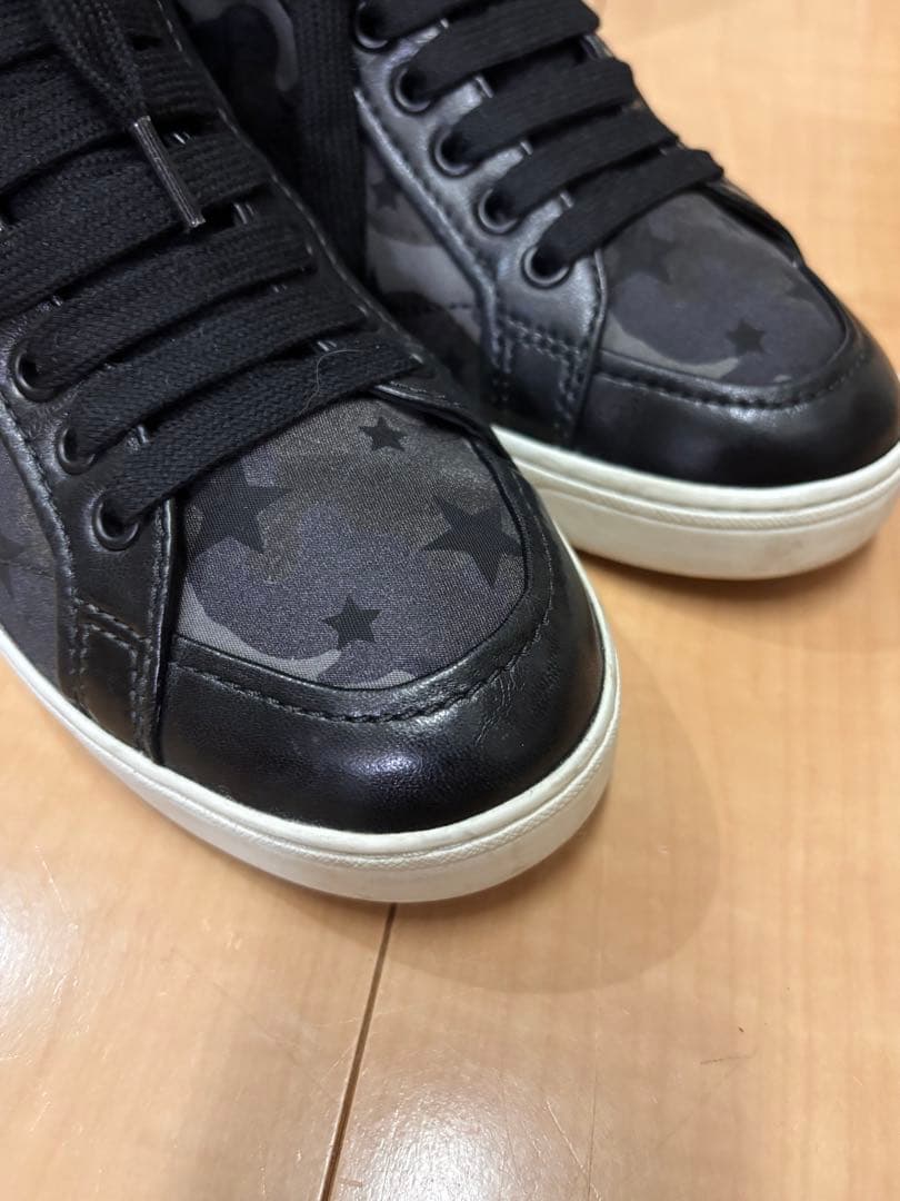 PRADA ブラック 星柄 ハイカットスニーカー SIZE37